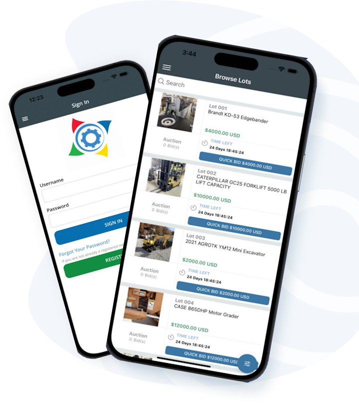 AuctionWorx Mobile apps helps you to bid in real time